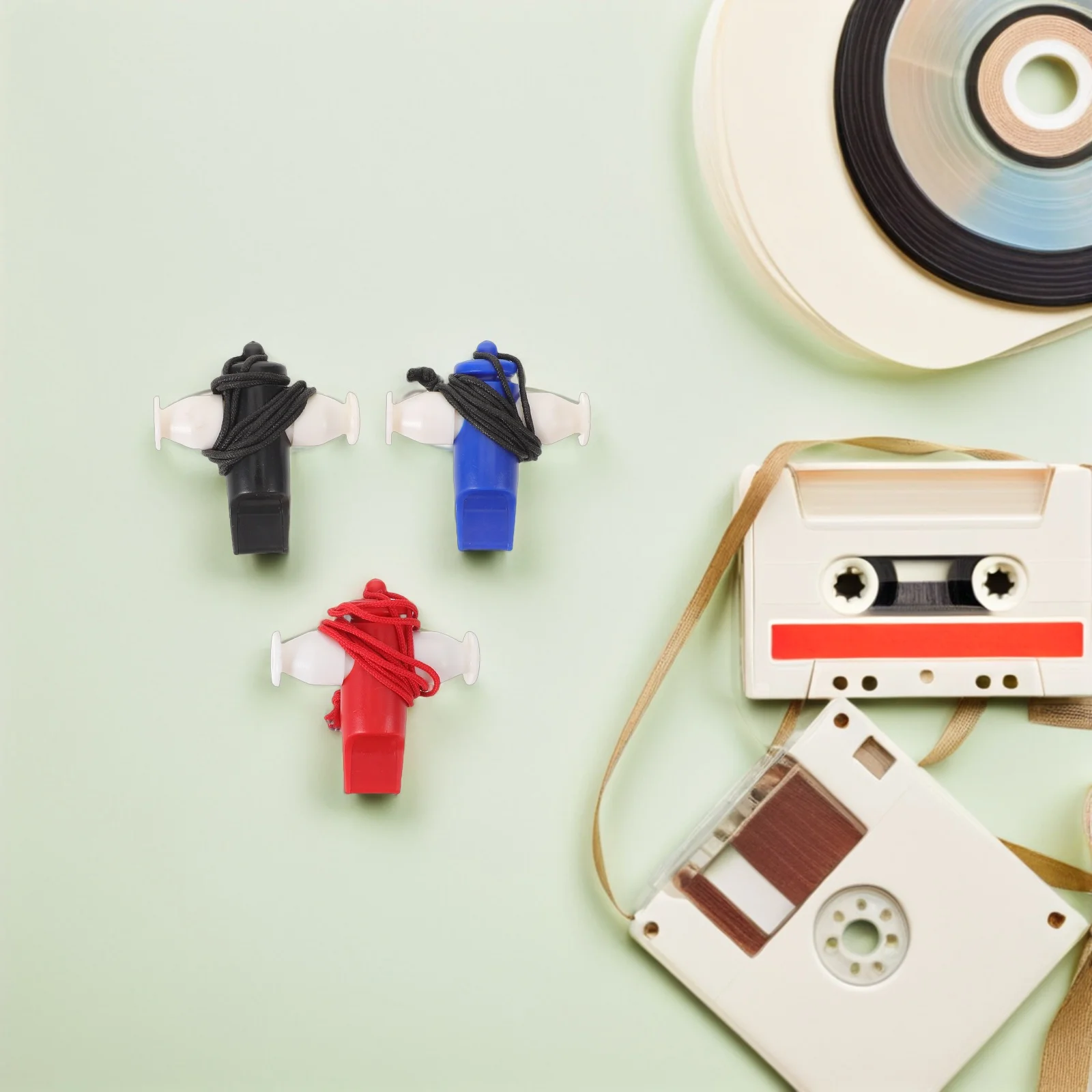 

3Pcs Orff Samba Whistle Lightweight Plastic Musical Instrument for Kids Clear Sound Quality Birthday Party Favors Education Fun