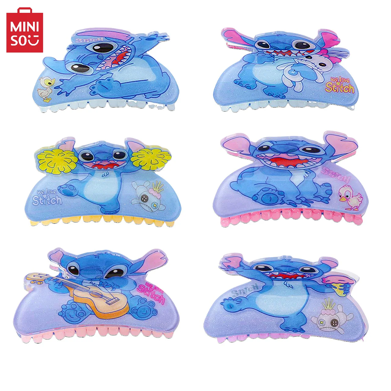 

Акриловый зажим для волос Disney Stitch для девочек, пришитый зажим для волос, аксессуар для волос в виде акулы, зажим для волос, подарок на день рождения и Рождество для девочек