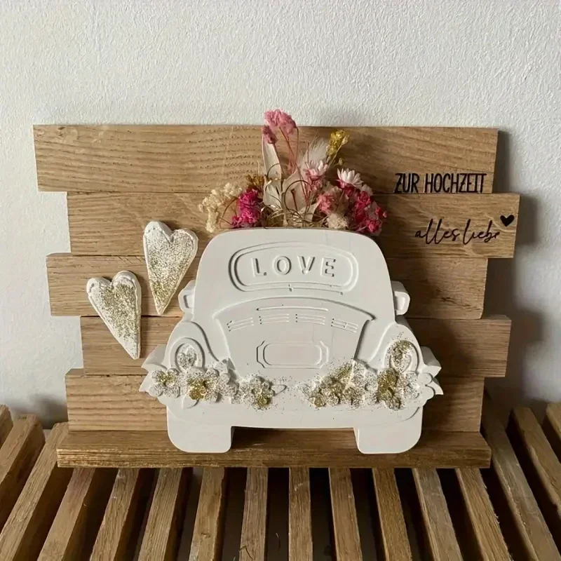 2026 New Model Advanced DIY Flower Arrangement Car Shape Silicone Mold Plug-in Resin Crafting Mould for Home Decoration