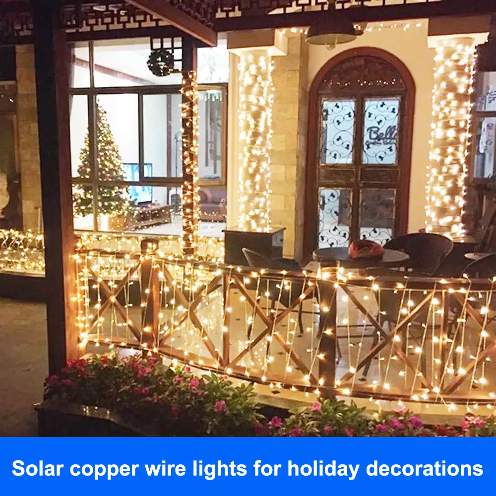 8 Funktion Solar dekorative Lichter Solar LED Lichter Outdoor Atmosphäre Lichter Hochzeit Weihnachts feier festliche dekorative Lichter