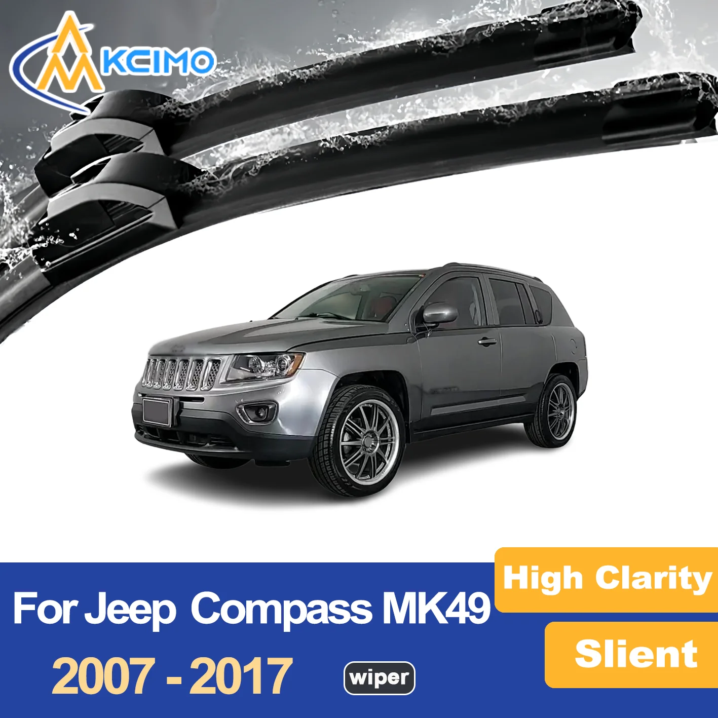 

Premium Wiper Blades for 2007–2017 Jeep Compass MK49 Streak Free Durable Ideal for Clear Visibility