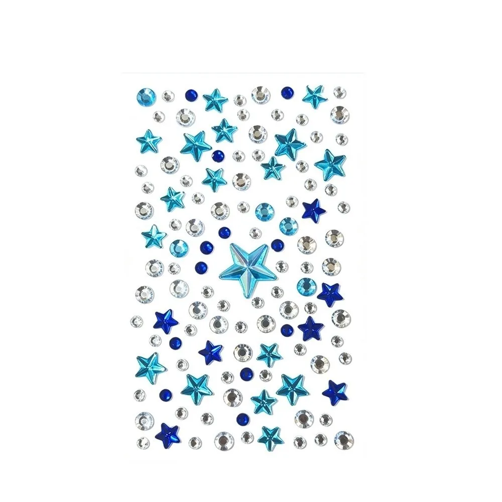 with Adhesive Backing Bedazzling Sticker 3D Resin Makeup Face Eye Jewels Sticker DIY Waterproof Crystal Gem Sticker Festival