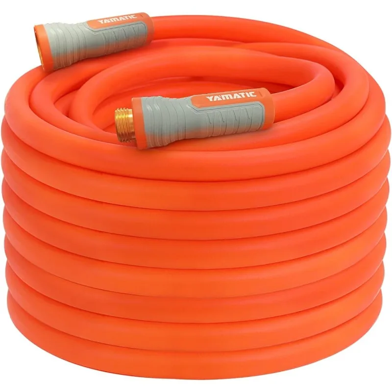 YAMATIC Heavy Duty Garden Hose 5/8 in x 75ft with Swivel Fitting,Super Flexible Water Hose,All-weather,Lightweight,Burst 600 PSI