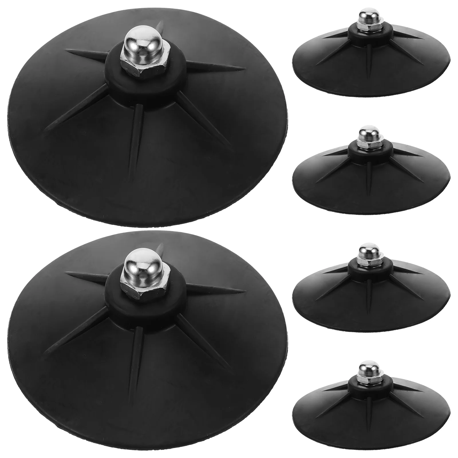 6 Pcs Sandbag Sucker Punching Suction Cups Boxing Base Rubber Standing for Bags Stable Parts