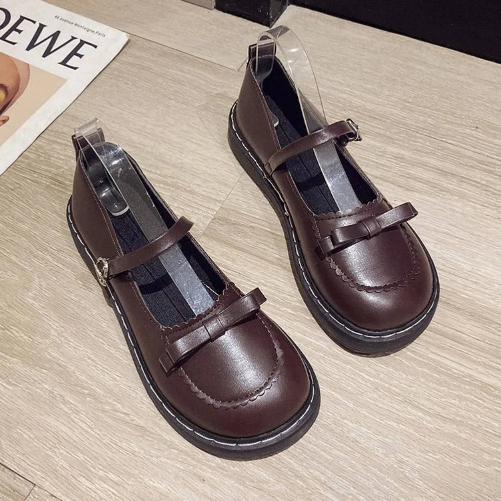 2026 Neue Frühlings-Lolita-Damen-Mary-Jane-Schuhe, schlichte, flache Schuhe mit runder Zehenpartie, Damen-Lederschuhe im schlichten Outdoor-College-Stil – Detail 23
