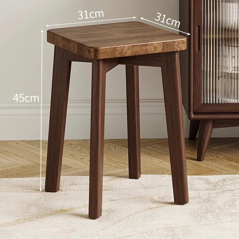 Wooden Stool Kitchen Taboret 4 Pcs Chairs Dining Hocker Banks Design Stołek Tabouret Sillas Plegables Hallway Ottoman Slats Room