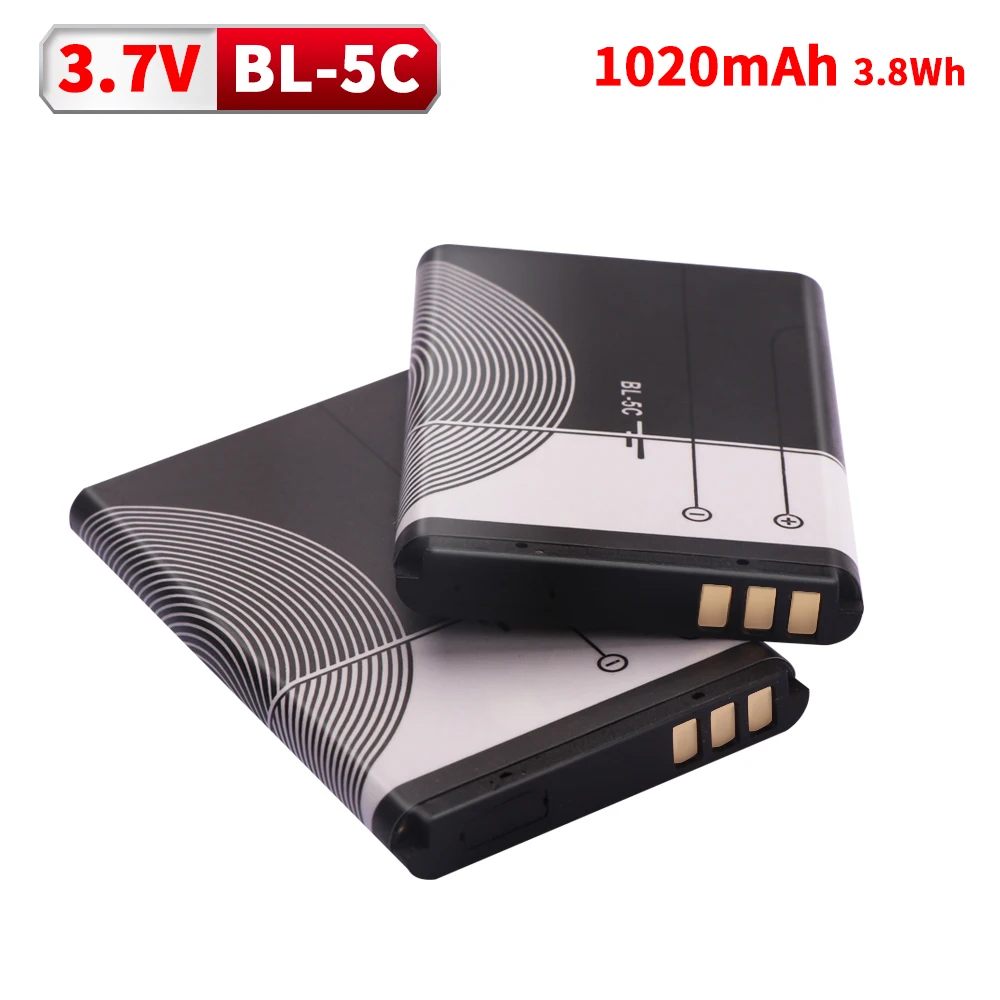 

3.7V BL-5C 1020mAh Battery For Broadcast radio / Nokia 1100 1110 1200 1208 1280 1600 2600 2700 3100 3110 5130 6230 6230i N70
