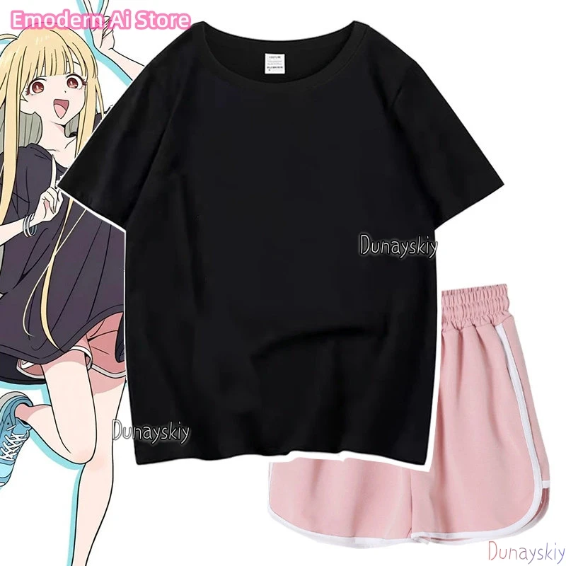

Game Princess Kaguya! Cosplay Cute Unisex Cartoon Short Sleeves And Shorts Pajamas Outfit Cosplay Fans Gift Cosmic