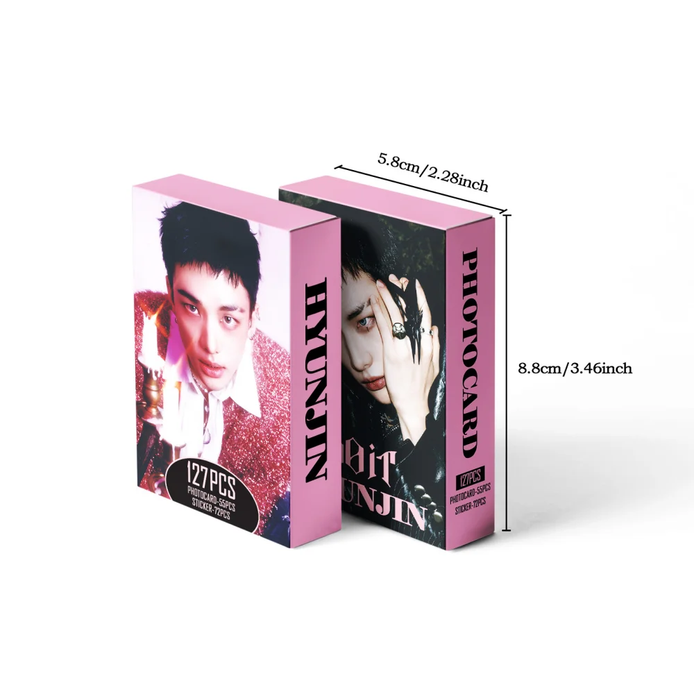 127 pçs novo straykids do it kpop estrela hwang hyun jin álbum sk pequeno cartão adesivos fotos cartões postais lomo cartões presentes do feriado