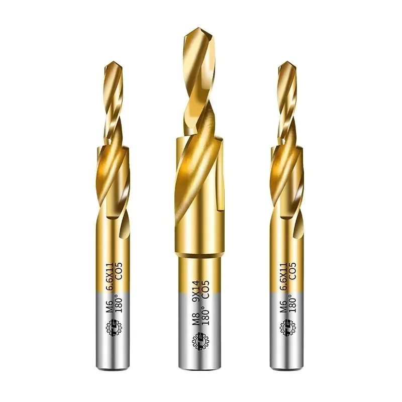 TG HSS M35 ขั้นตอนที่เจาะบิตสําหรับอลูมิเนียมทองแดงเหล็กแม่พิมพ์ไม้พลาสติก