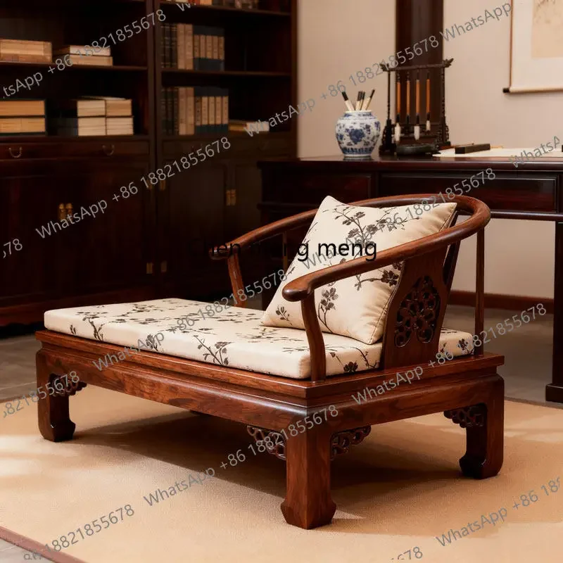 

Hot sales New Chinese Zen black walnut ash Arhat bed simple home living room bedroom chaise longue