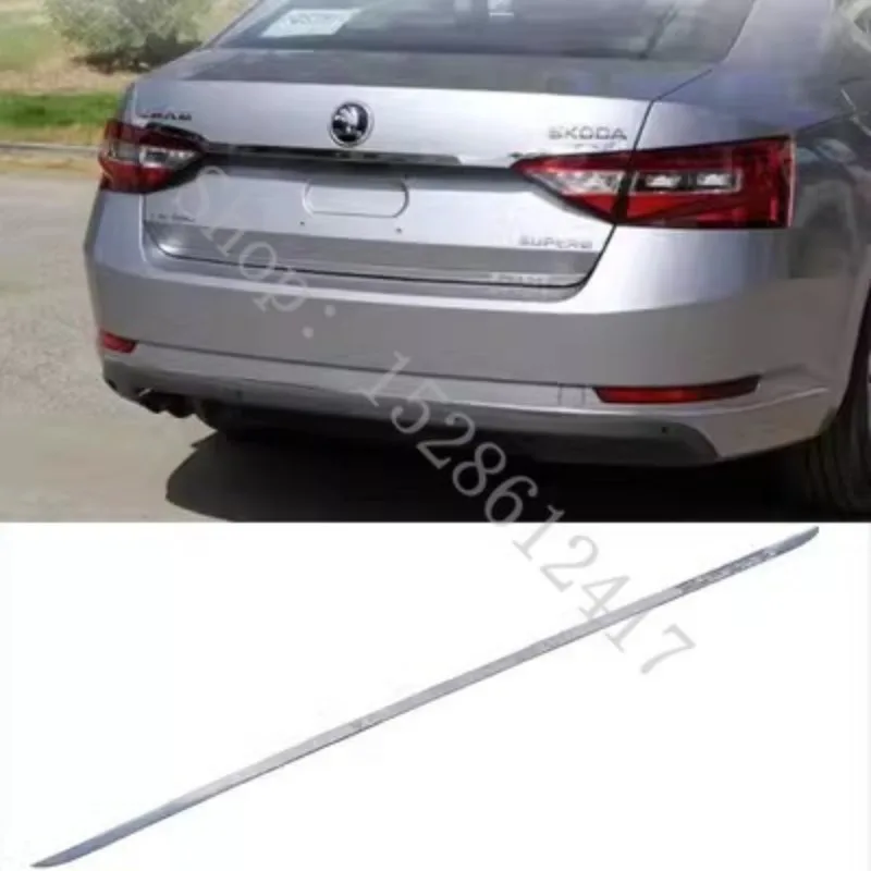 Dla Skoda Superb 2016 2017 2018 2019 akcesoria samochodowe wysokiej jakości tylna pokrywa bagażnika ze stali nierdzewnej tapicerka