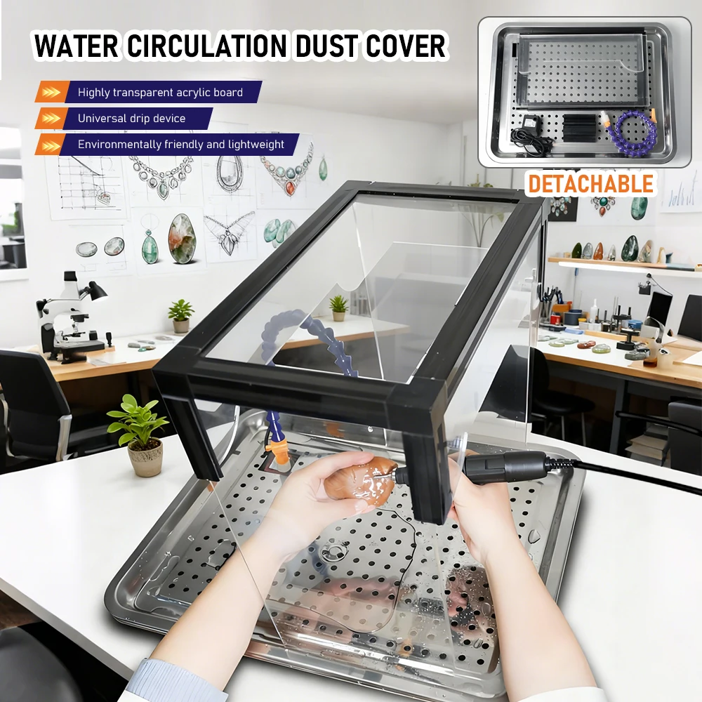 

Пылезащитный корпус для резьбы по ювелирным изделиям, акриловый шлифовальный пылезащитный чехол, нефритовый ремесленный пылесборник для резьбы, пылесборник, полировальный шкаф для удаления пыли