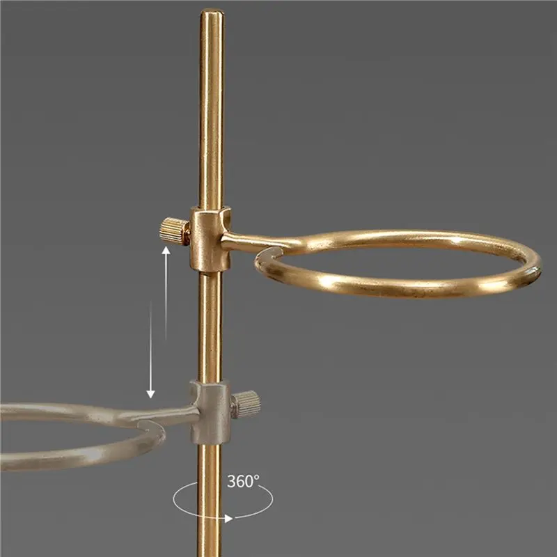 AS94-3X Pour Over Coffee Maker Stand With Wood Base Adjustable Height Rack Dripper Filter Holder