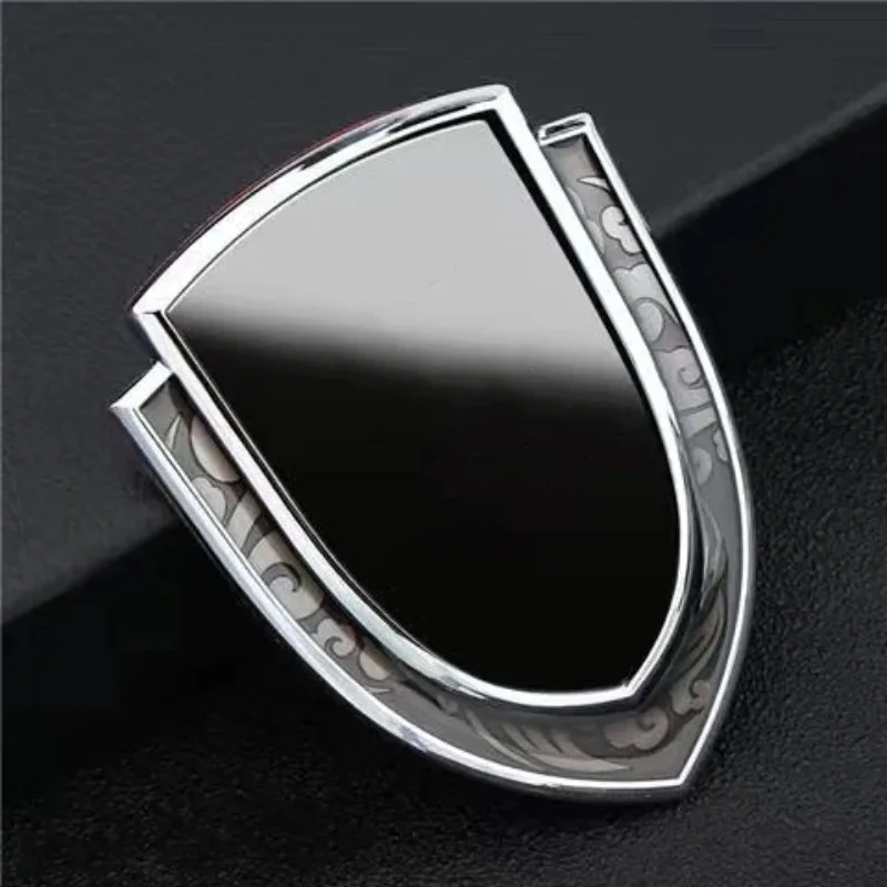 3D Metal Car Motorcycle Sticker Emblem Badge Shield Shape Self Adhesive Easy Install Car Truck SUV Body Fender Decor Accessories 3