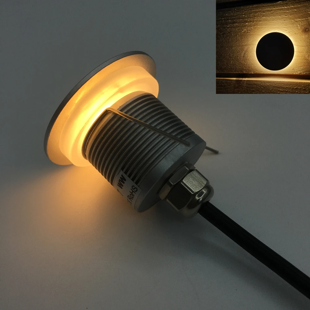 

1W Led Deck Lights for Garden Pathway Decor Waterproof IP67 Underground Wall Lamps 12V 24V Stair Step Flooring Outdoor Lighting