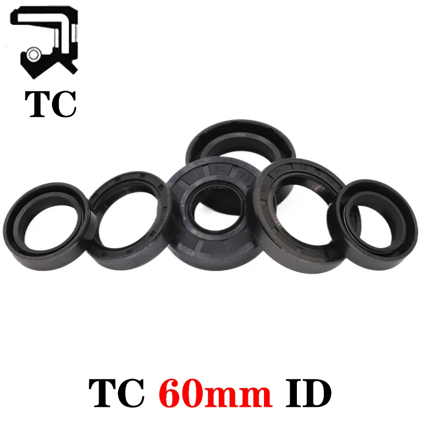 TC 60*70 72 75 78 80 81 82 85 90 95 100 105 110 120*7 7.5 8 10 12 13 Rubber NBR Grooved U Lip Spring Gasket Skeleton Oil Seal