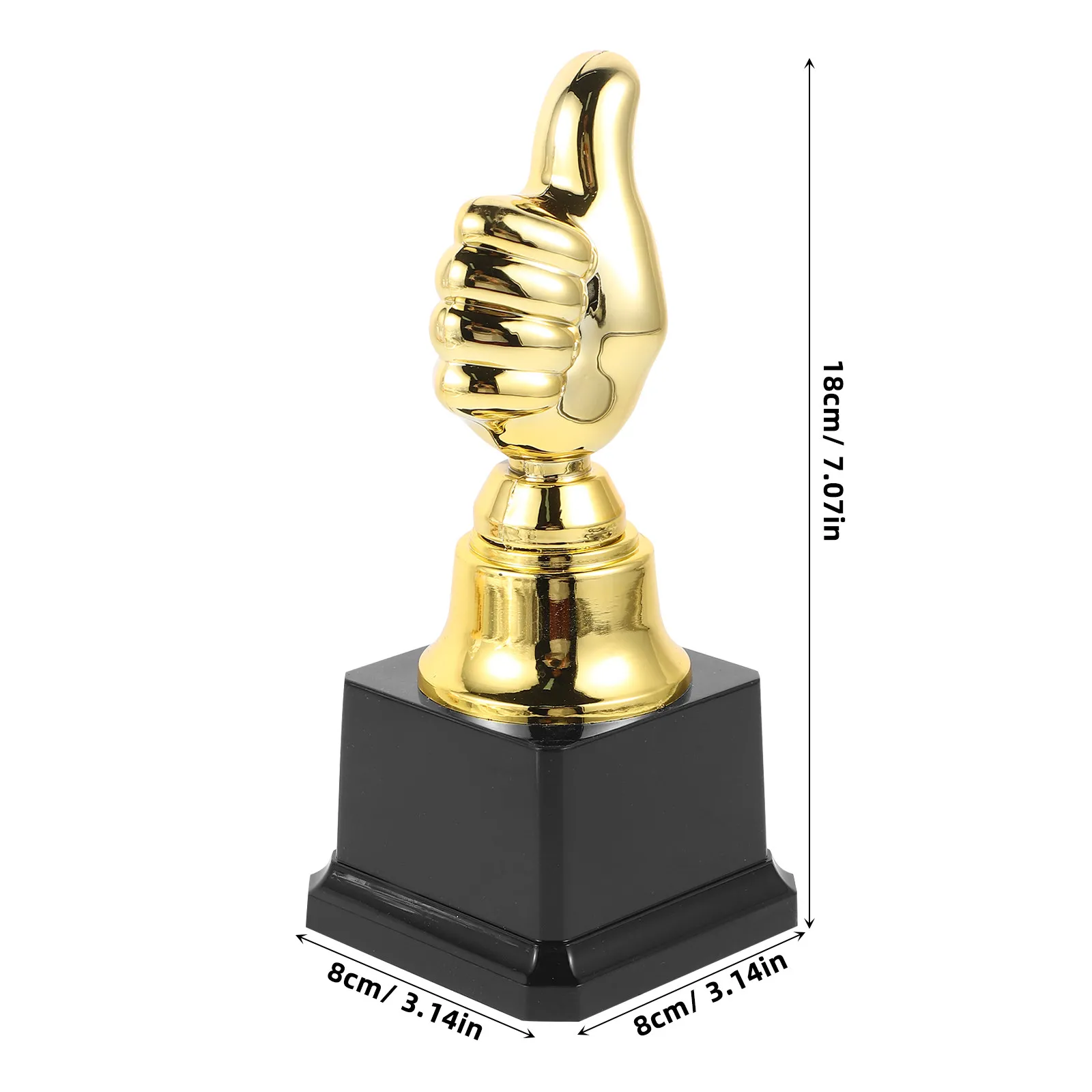Thumbs Up Trophy Award – Plastic Desktop Decoration for Office, Home, Celebration & Party