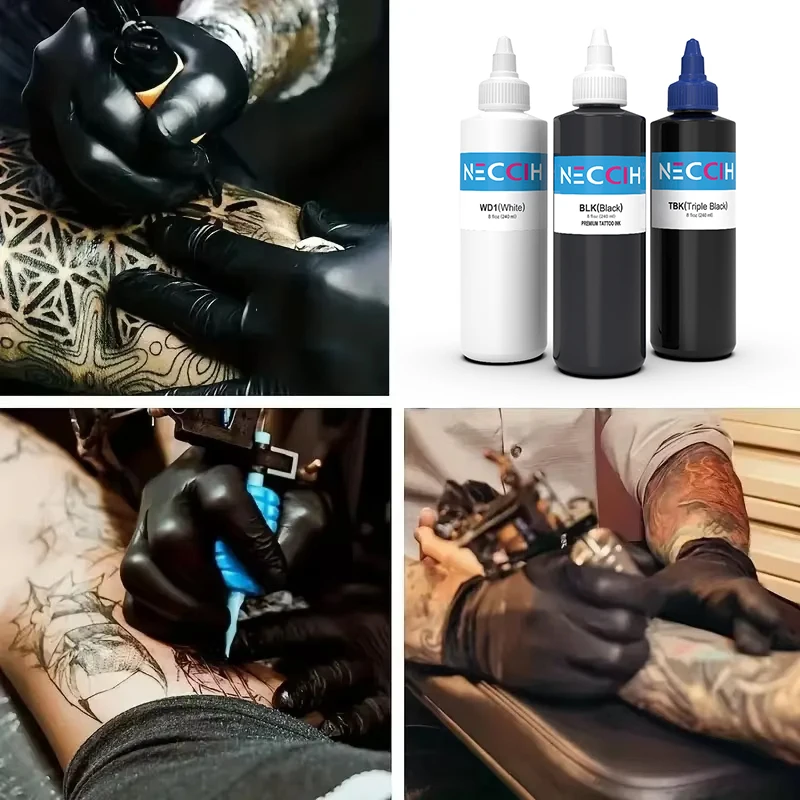 

Tattoo Ink Triple Black - 8 oz Bottle 240 ml Black Tattoo Ink Professional DIY Tattoo Pigment Practice Tattoo Ink