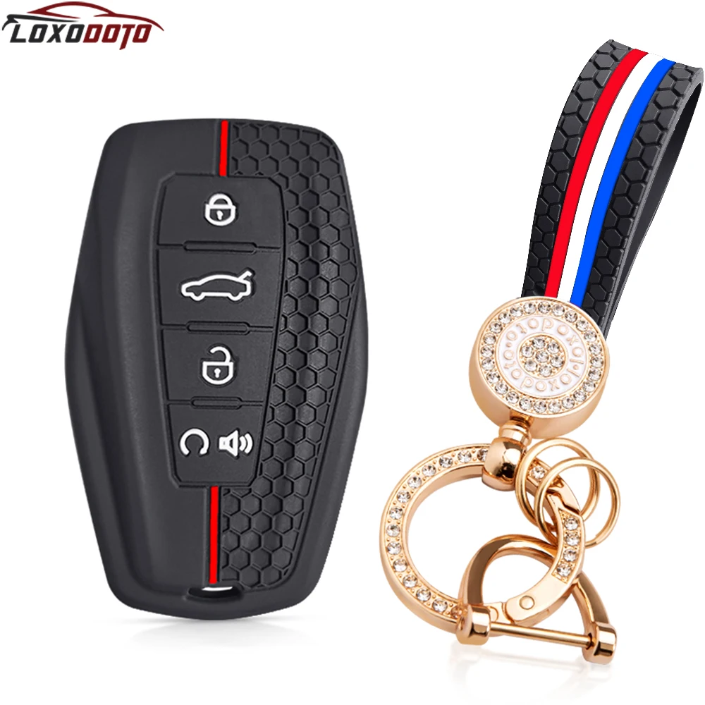 Брелок для автомобильного ключа для Geely Coolray Emgrand GT S Manjaro Atlas Pro Okavango Tugella для Proton X50 X70, силиконовый чехол для ключа