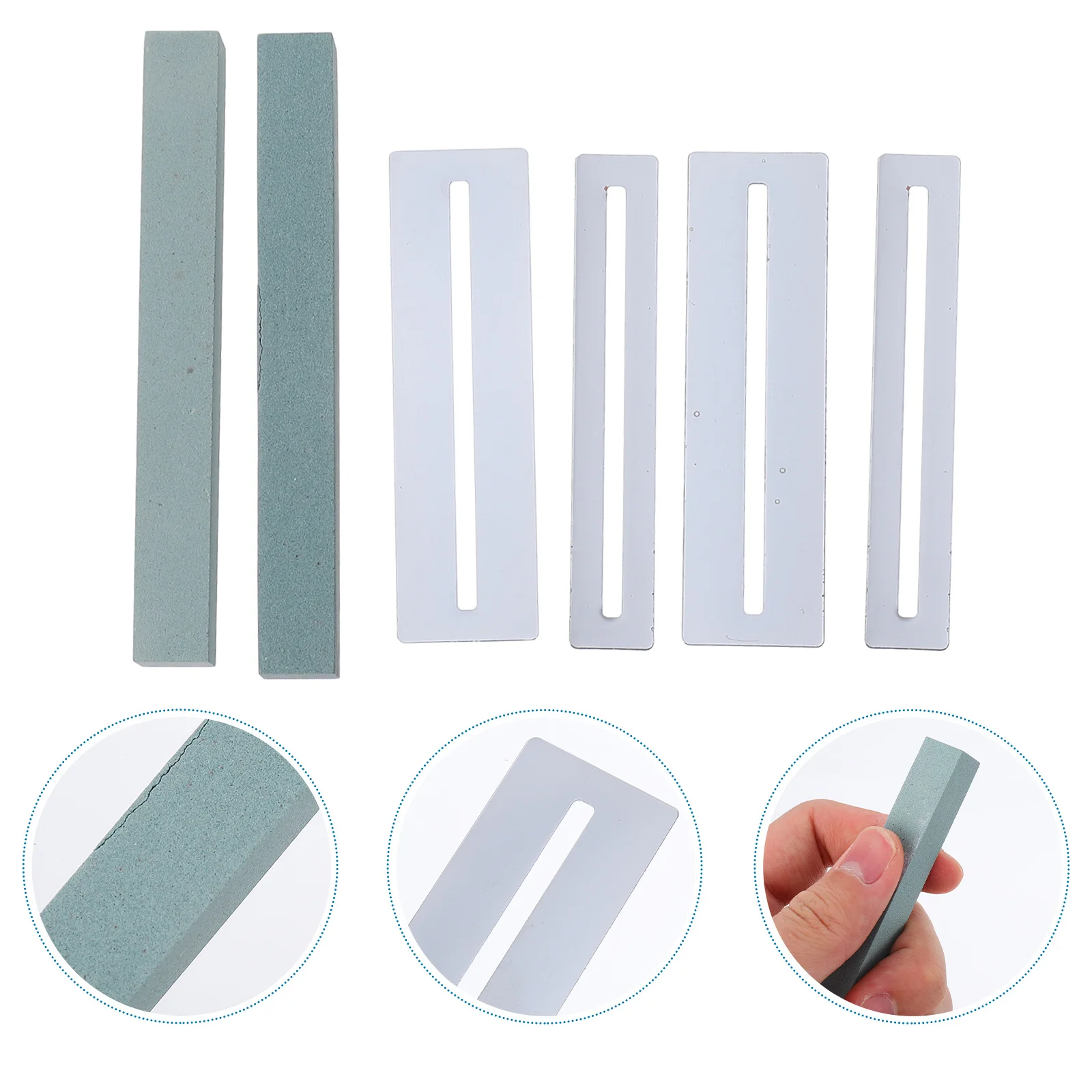 

2 Set/6pcs Guitar Polishing Kit Grinding Stone Fingerboard Guards Fret Protector Green