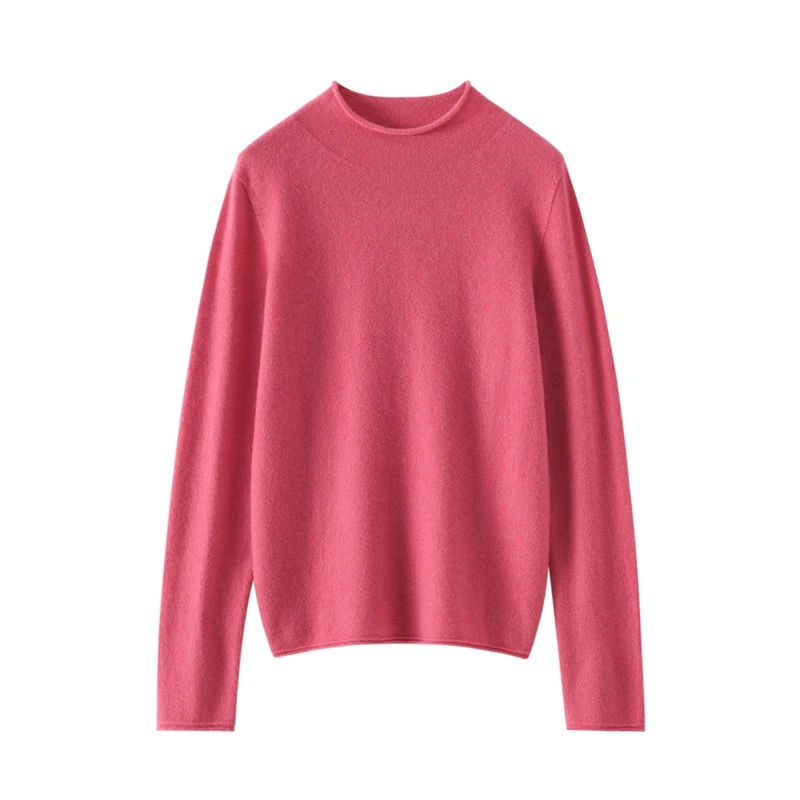 

Осень/зима, новый женский 100% кашемировый свитер, вязаный пуловер с высоким воротом и длинными рукавами, хит продаж, модная женская одежда