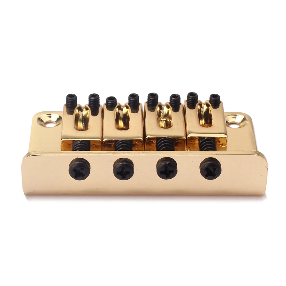 

Golden Piano Bridge Bass with Adjustable Height Vintage Style String Guitar 4 Screws