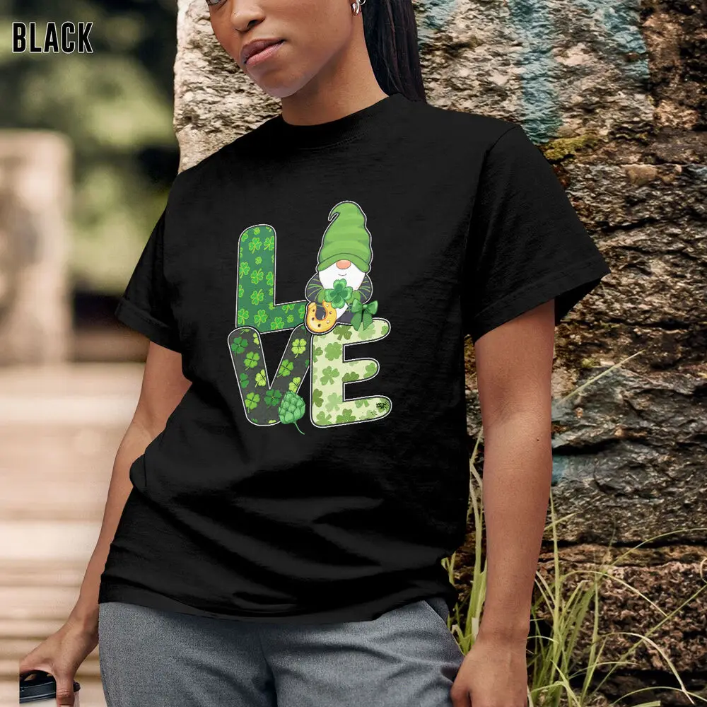 Cute Gnome Love St Patricks Day Tee Lucky Gnome Leprechaun Funny Gift T-shirt