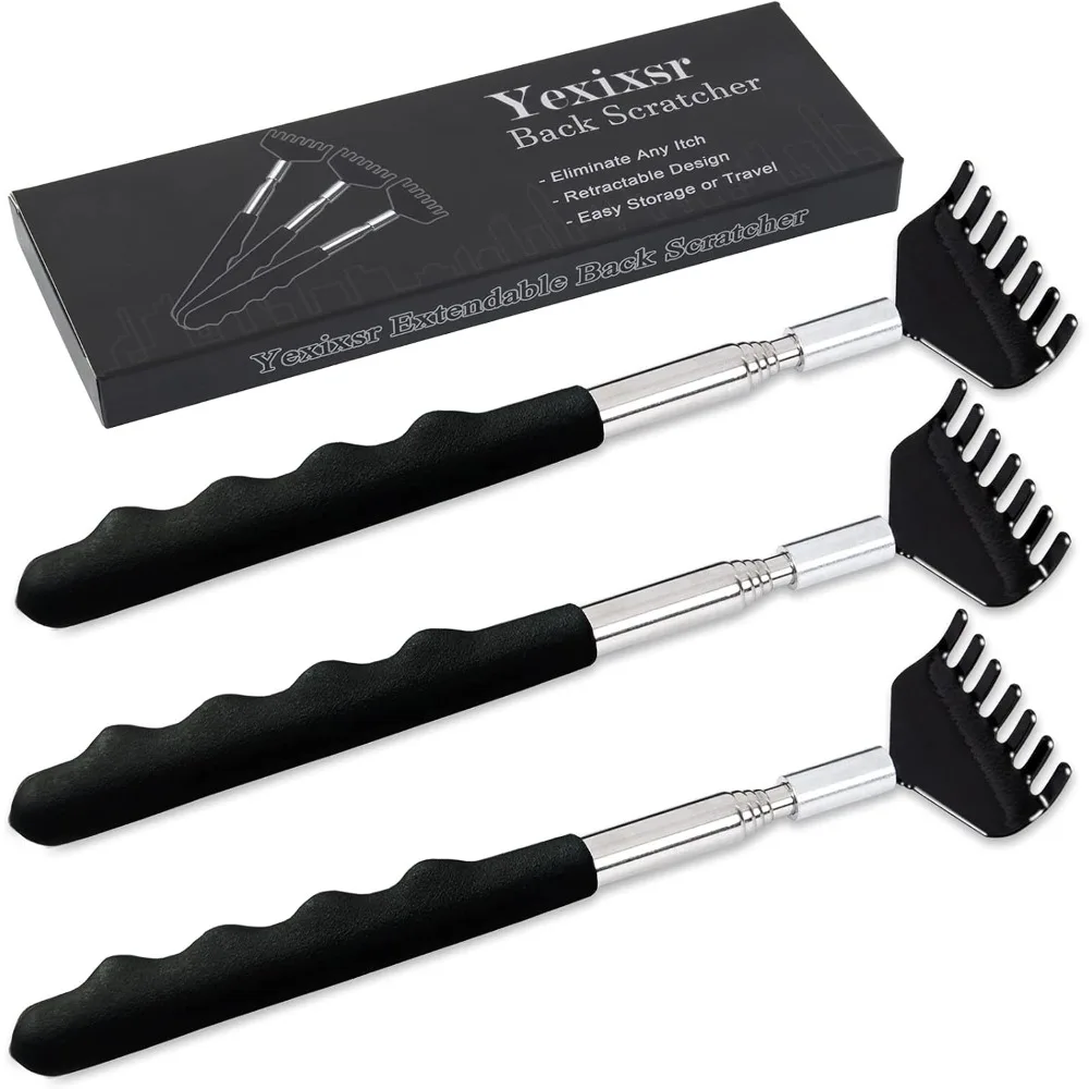 Telescopic Back Scratcher with Rubber Handle