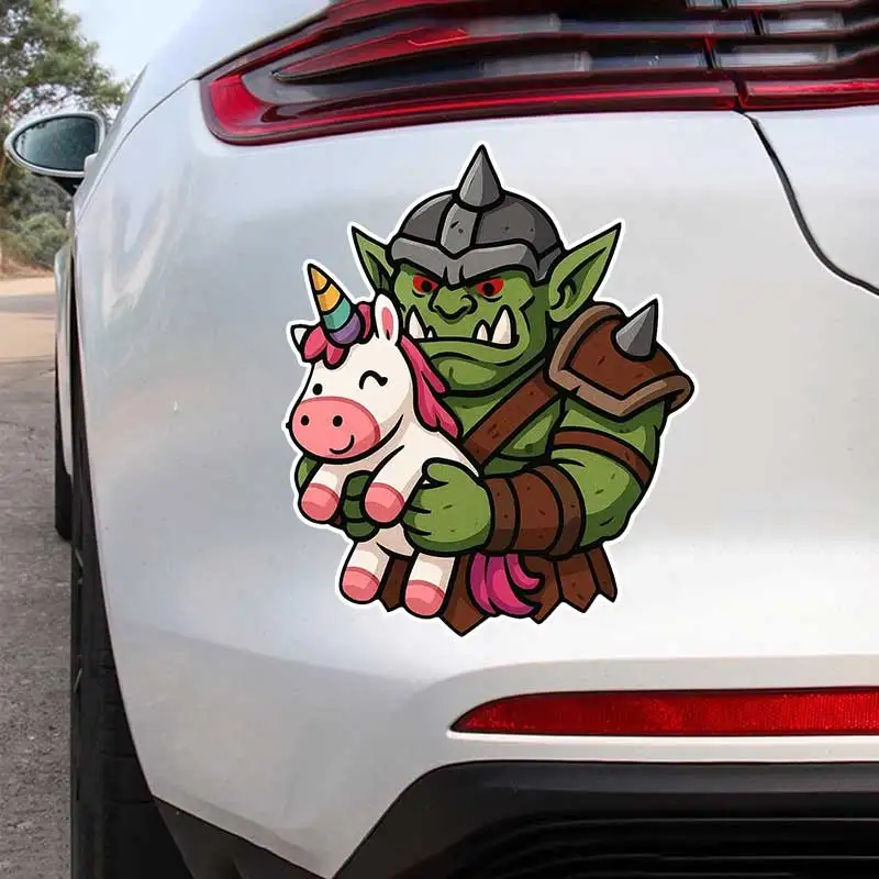 

Funny Cartoon Unicorn Car Sticker Vinyl Decal Waterproof Rear Window Motorcycle Camper Bumper Truck Laptop Decoration SH1085