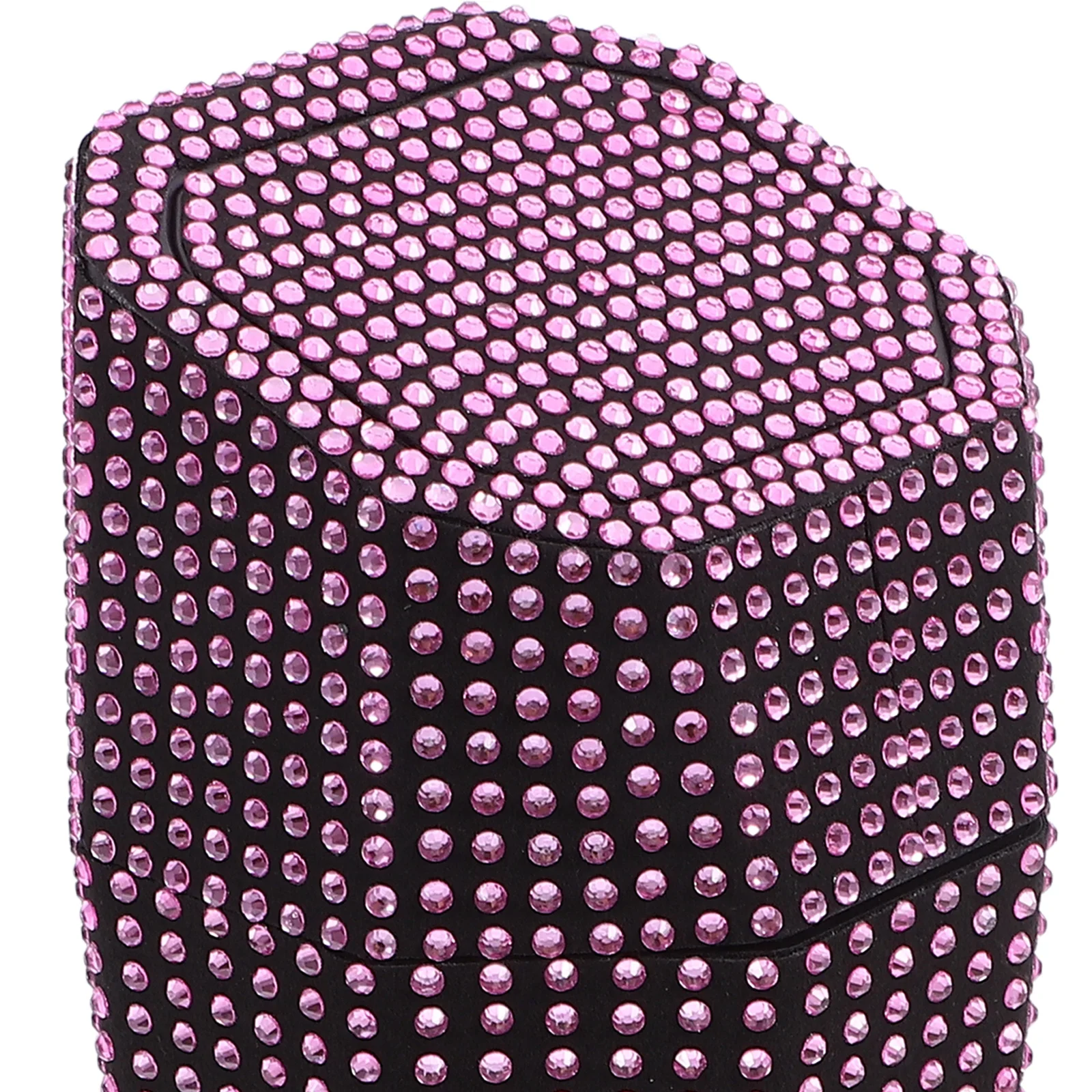

Trash Can with Rhinestones Bling Car Garbage Bin for Cup Holder Small Sturdy ABS Interior Car Accessories Storage Organizer