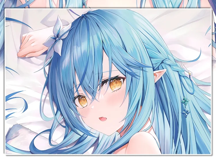 애니메이션 가상 유튜버 유키하나 라미 섹시한 다키마쿠라, 아늑한 일본 베개 커버, OT 침대 라이너