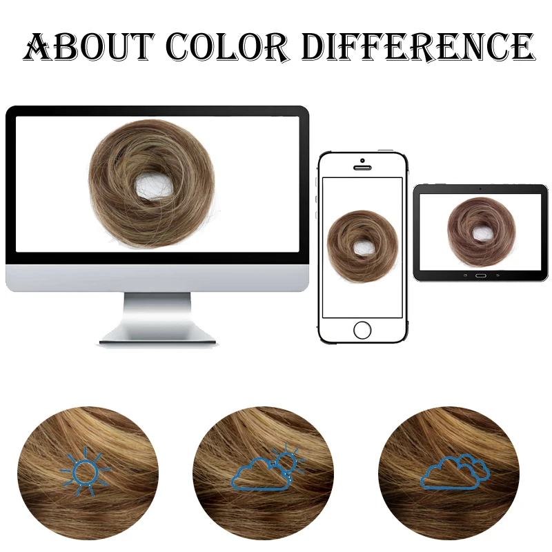 الاصطناعية مستقيم دونات Chignon قطع الشعر أومبير مطاطا أوبدو Chignon رقيق فوضوي Scrunchies كعكة الشعر للنساء #6