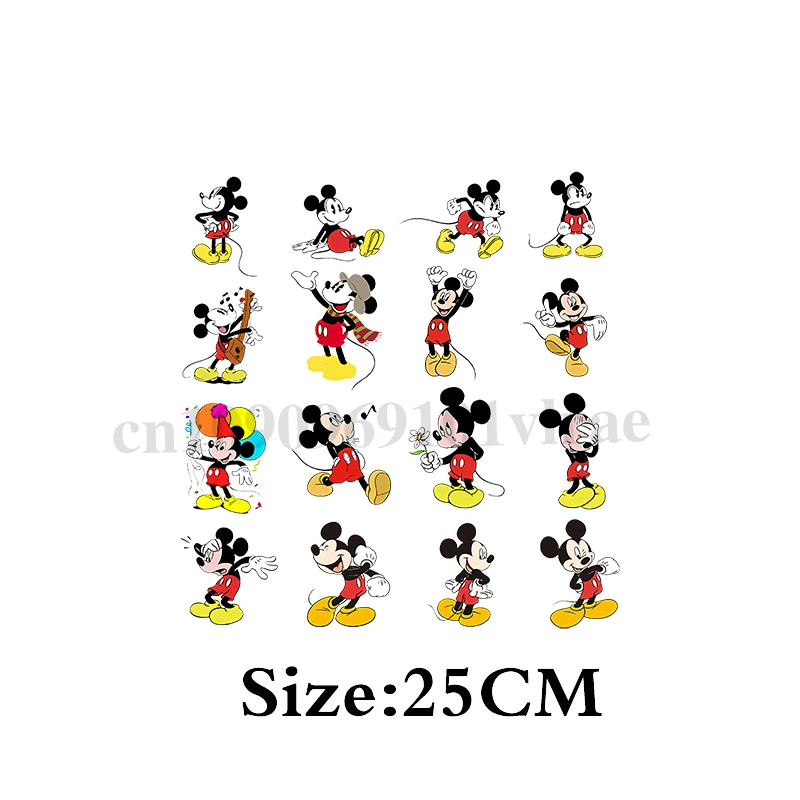 Mickey Minnie Mouse UV DTF Wrap DIY Water Bottle Thermos Cup Wrap Disney Transfer Sticker Custom Self Adhesive UV Decal Logo