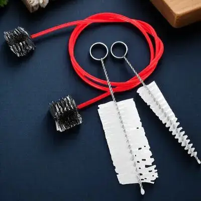 

1Set Cleaner Brush Set for Wind Instruments Trumpet Flute Saxophone Cleaning Kit Stainless Steel Handle Flexible Spring