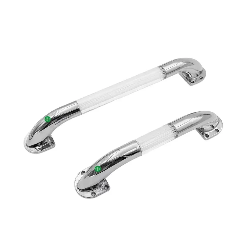 12V LED Grab Handle 12 Inch 18 Inch  Blue Light Stainless Steel Entry Assist Bar for RV Caravan Motorhome Boat Yacht Bathroom