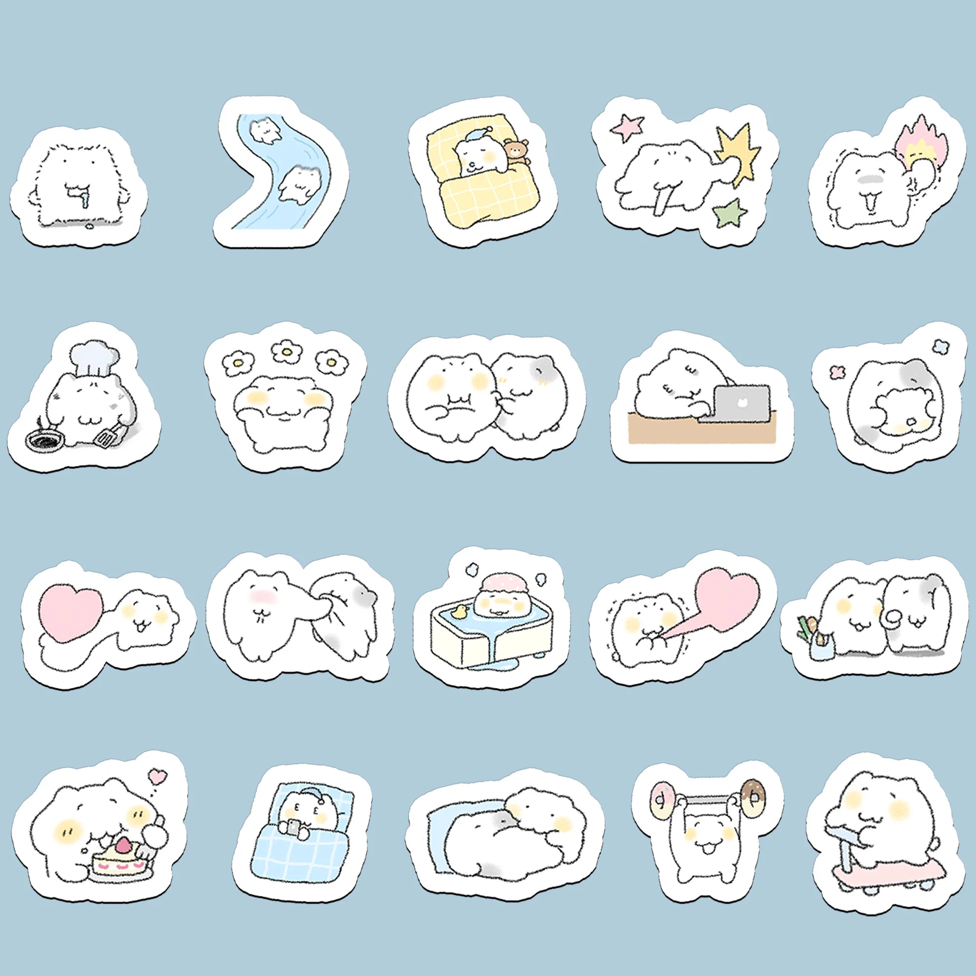 40 قطعة من ملصقات الرسوم المتحركة اللطيفة MEO MONSTERS لحظة مريحة شارات Kawaii لعبة أطفال يمكنك صنعها بنفسك حقيبة كمبيوتر محمول ملصق تزيين للكمبيوتر المحمول