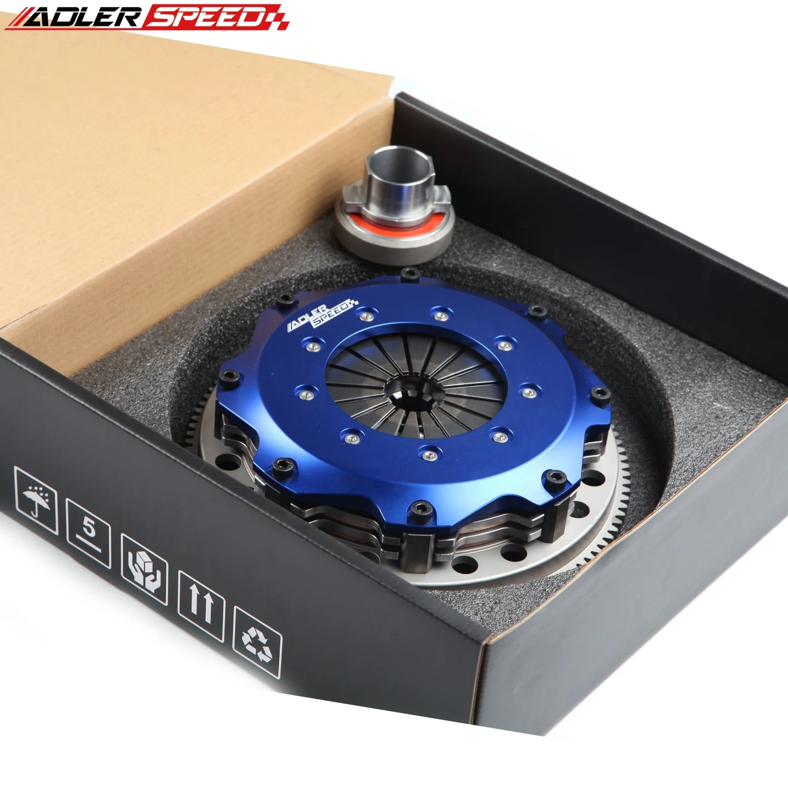 

B ADLERSPEED 215MM 8.5" Racing Twin Disc Clutch Flywheel Kit For 2001-2006 BMW M3 S54 6-Speed 3.2L