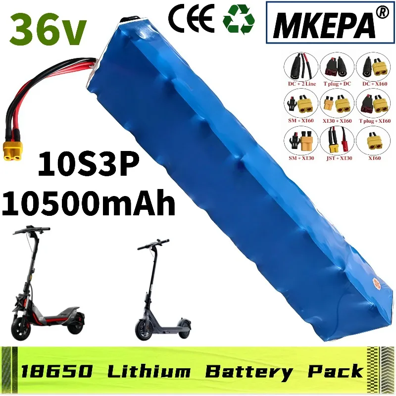 36V 10S3P 10500mAh 18650 Lithium Battery Pack Safe Stable Power Supply for lpega M365 Electric Scooter
