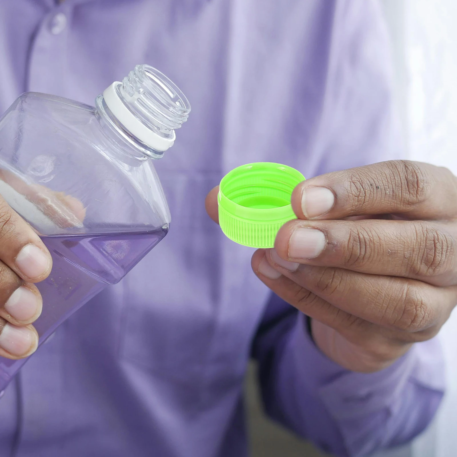 

100 Pcs Plastic Bottle for Bottles Water Caps Lids Crafts Decor Pp Child