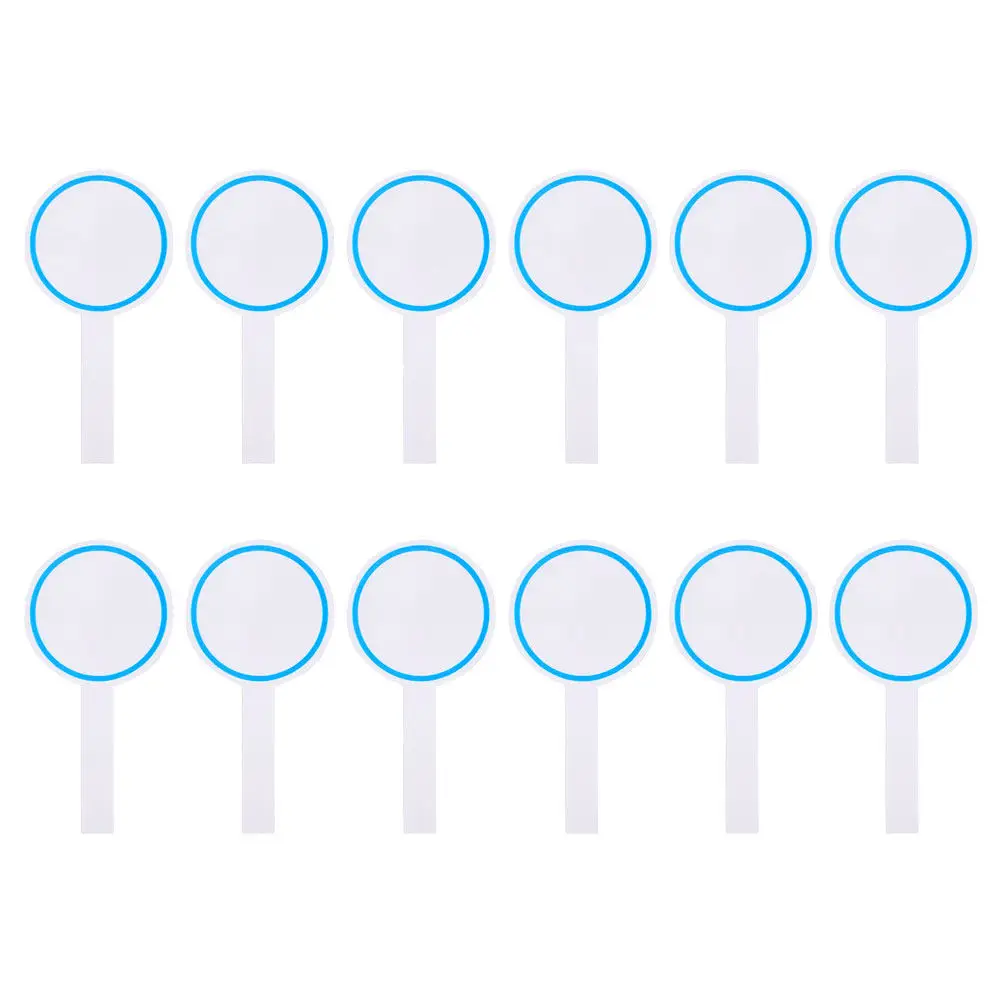

12Pcs Lightweight Scoreboard Single Side Portable Dry Erase Paddle Board Mini Whiteboard for Judges Scoring Games Voting