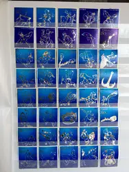 Japanese Constellation Celestial Real Stamped Post Stamps Constellation Complete Set 40 All Different Scorpio Aries Zodiac Stars