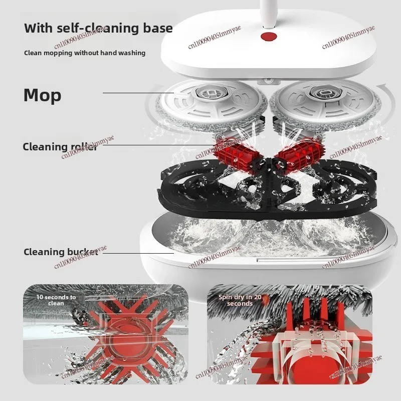2025 New Hand-washing Electric Mop Household Wireless Automatic Rotary Mopping Machine Lazy Washing