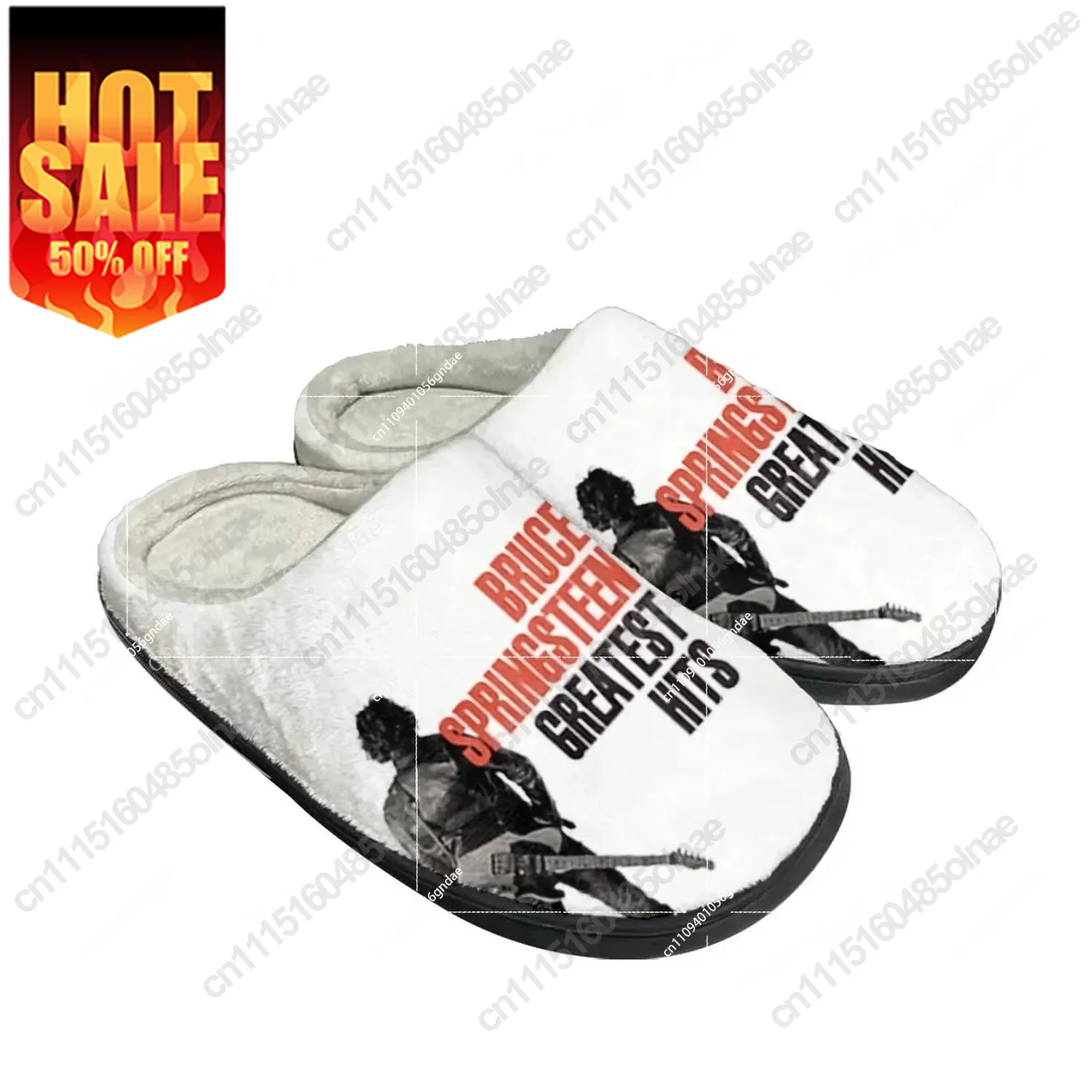 Born To Run Custom Home Cotton Slippers For Men And Women Bruce Springsteen Plush Thermal Bedroom Keep Warm Shoes