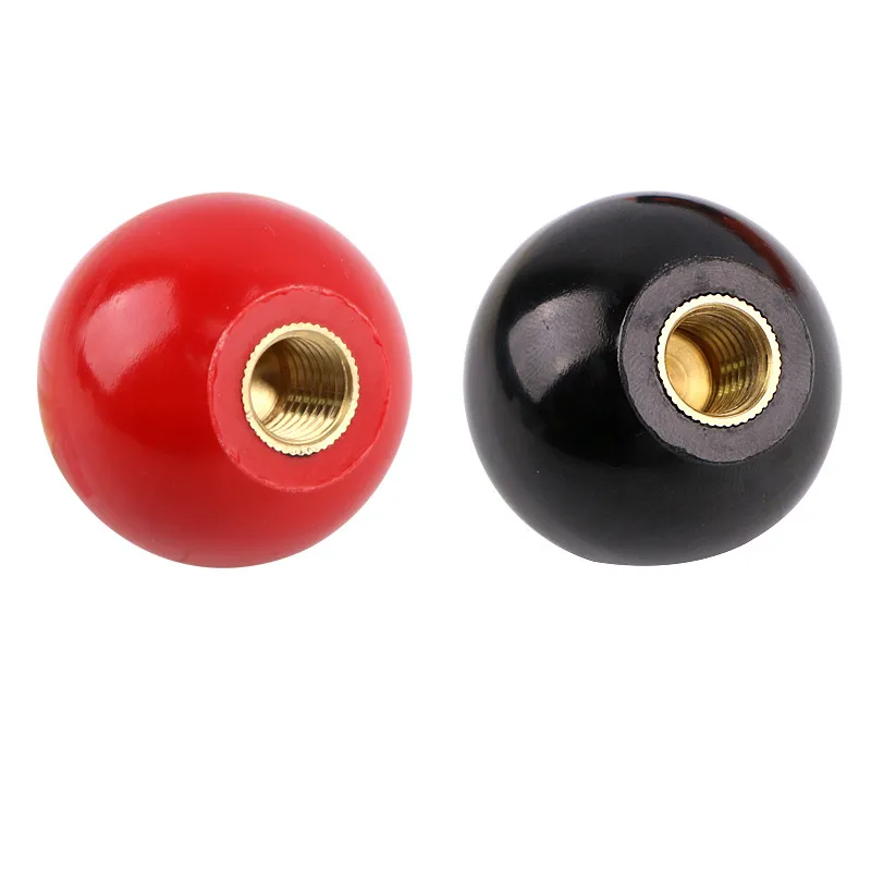 6Pcs Plastic Round Handle Ball Knob M4/M5/M6/M8/M10/M12/M14/M16 Threaded 16mm/20mm/25mm/32mm/35mm/40mm Mixed Color