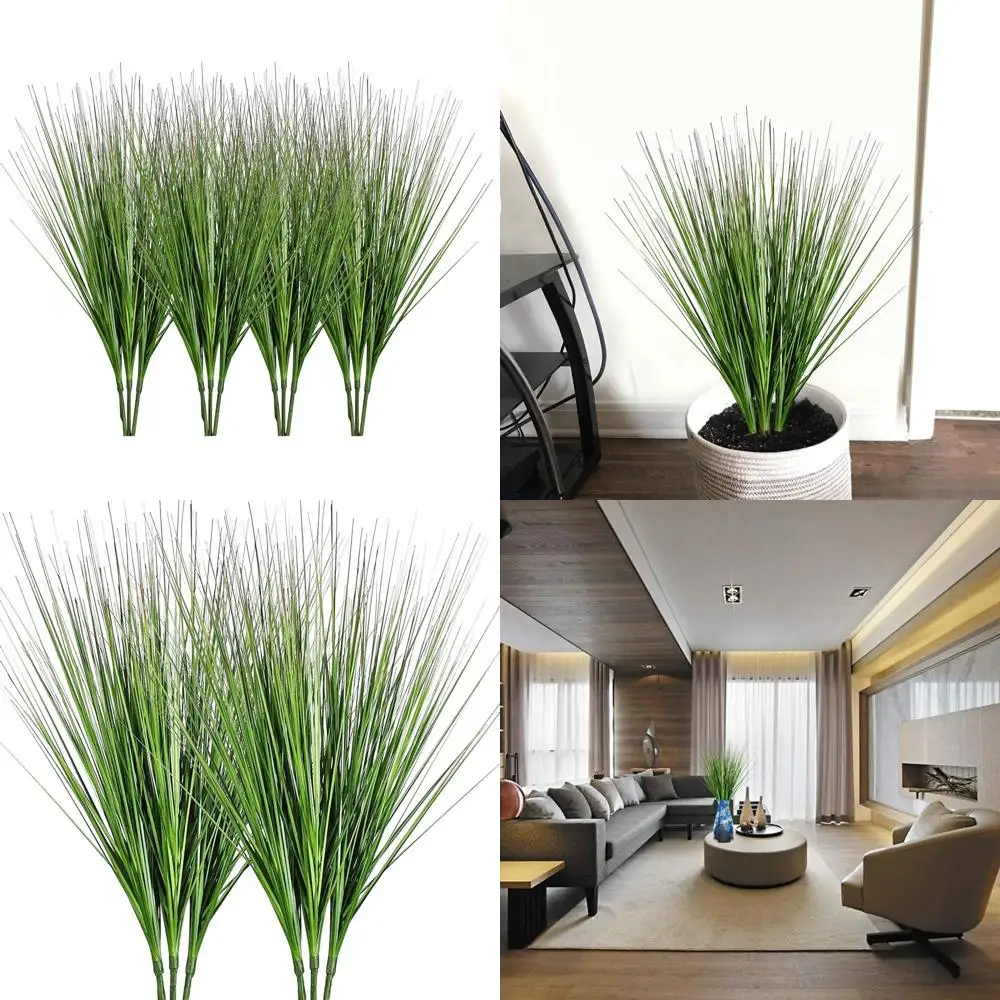 

12 Pack 27-Inch Artificial Onion Grass and Wheat for Indoor & Outdoor Home and Office Decor