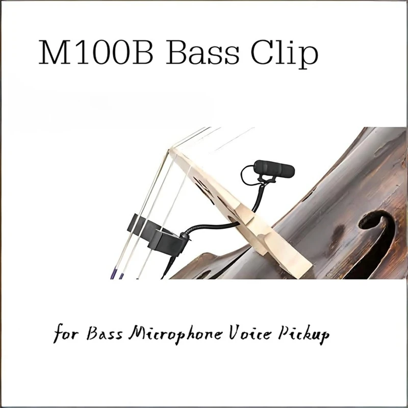 B34B-M100B Modular Double Bass Microphone Clip For DPA4099 Soft Rubber BASSES Mount For 6Mm Musical Instrument Microphones