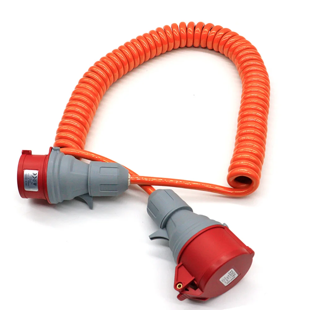 CEE Power Extension Cable 5m 16A 400V IP44 Heavy Duty TPU Jacket Copper Conductor Industrial Outdoor Construction Use