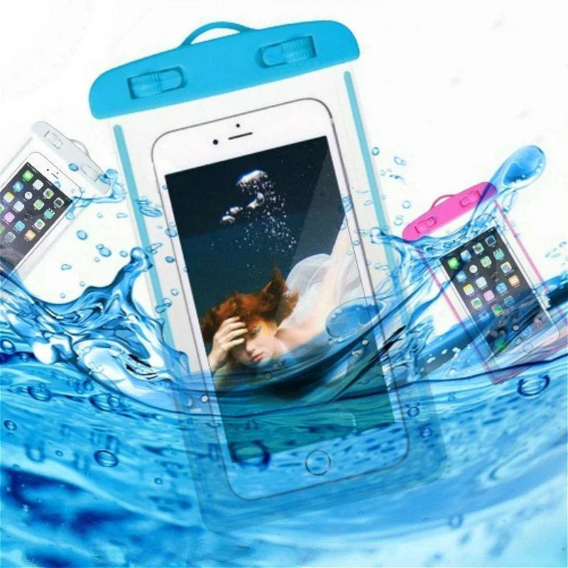 Universal Mobile Phone Transparent Waterproof Bag Three-Layer Sealed Drifting Beach Fishing Underwater 6 Inch Swimming Dry Bag