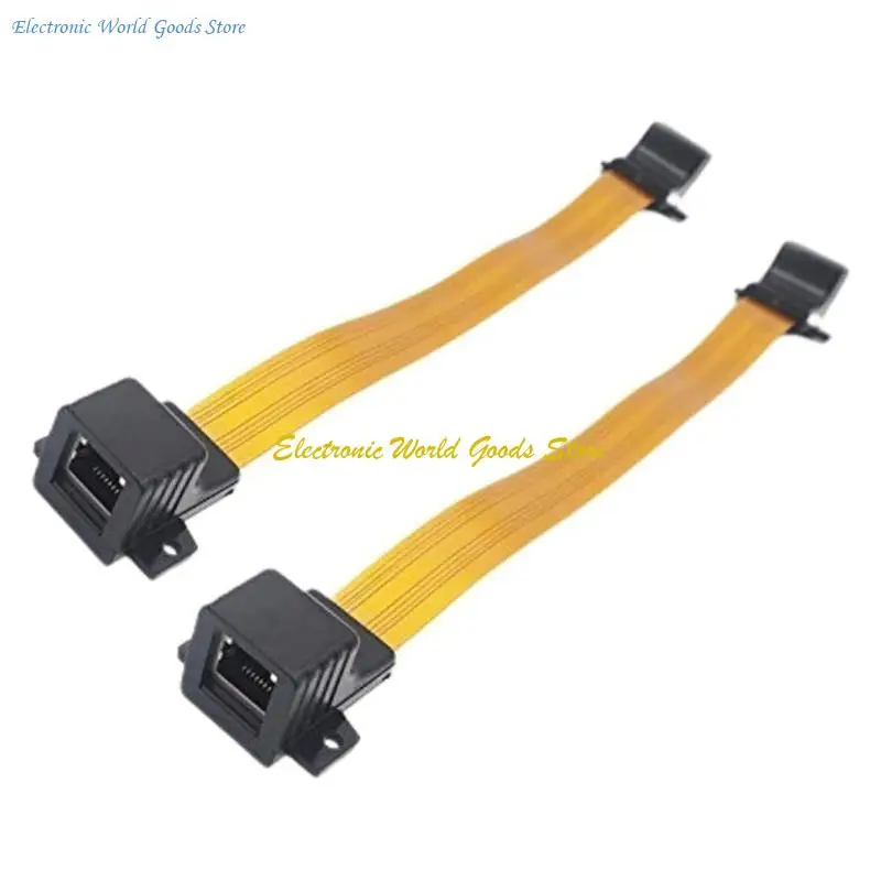 CAT6 كابل إيثرنت مسطح RJ45 موصل الحائط كابل مرن لتركيب الإنترنت سلك السرعة 30 سم للتركيب على الحائط #5